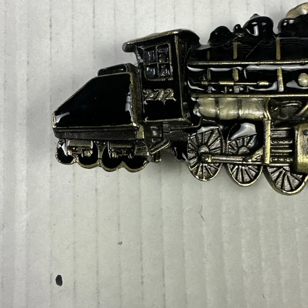 Vintage the Great American Chicago Train 272 belt‎ buckle 1980 Pure Pewter